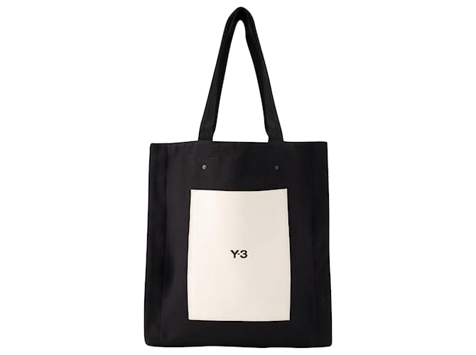 Y3 Bolso tote Lux - Y-3 - Algodón - Negro  ref.955929