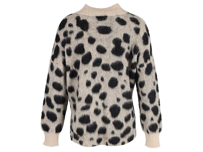 Hugo Boss Fellyna Jacquard Animal Print Sweater in Beige and Black Nylon Polyamide  ref.955964