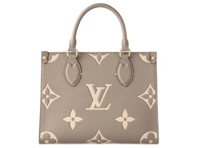 Louis Vuitton LV Onthego PM bicolore neuf Cuir Gris  ref.955985