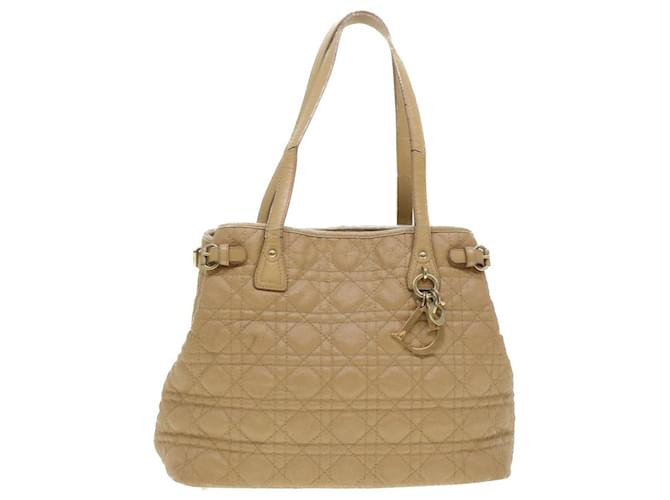 Christian Dior Lady Dior Canage Tote Bag Coated Canvas Beige Auth bs5870 Cloth  ref.956066