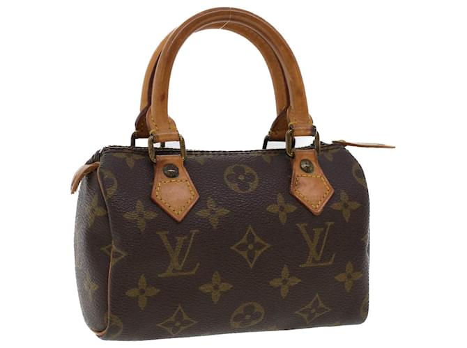 LOUIS VUITTON M41534 Monogram Mini Speedy Pouch old model Hand Bag Brown