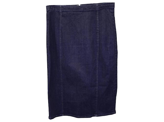 Polo Ralph Lauren Jupe crayon en jean en coton bleu  ref.956283