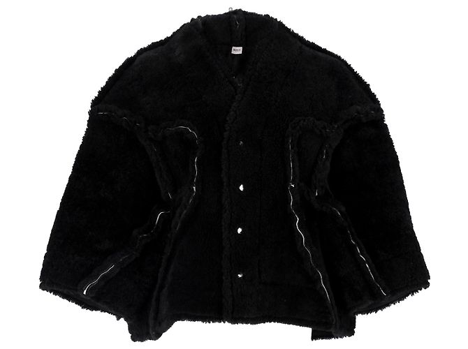 Giacca corta Rick Owens Legaspi in shearling nero