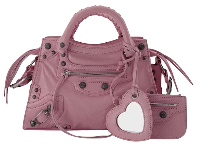 Le Cagole XS Sho Tasche – Balenciaga – Leder – Puderrosa Pink  ref.956366
