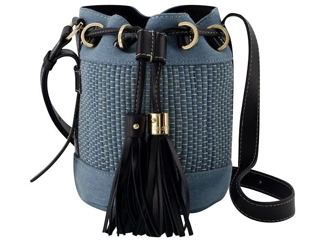 Borsa a tracolla Vicki - See By Chloé - Cotone - Denim Blu