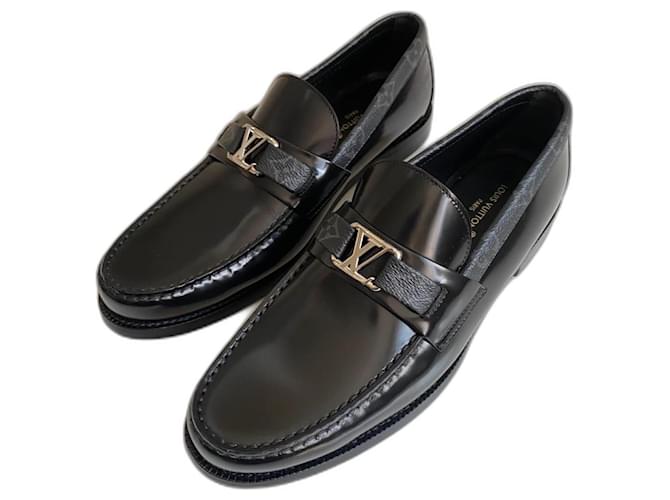 Louis Vuitton Major Loafers Black Leather  ref.956404