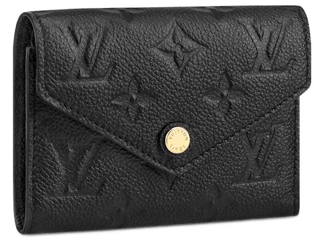 Louis Vuitton LV Victorine wallet black Leather ref.956504 - Joli Closet