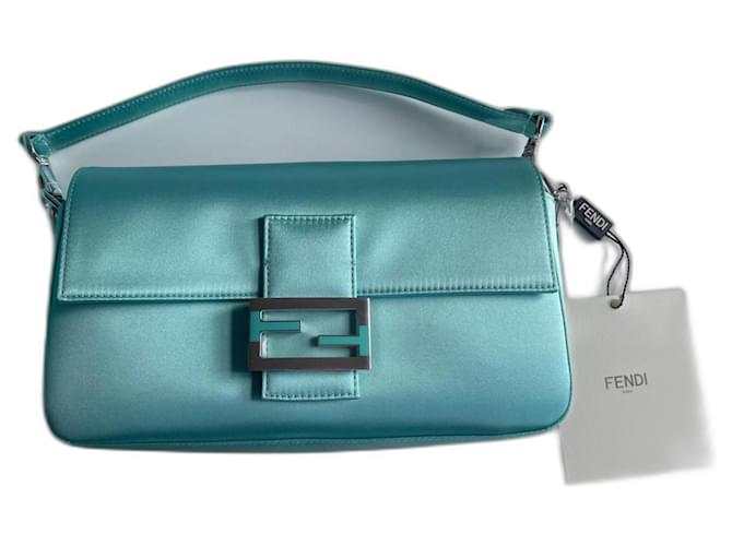 Fendi x Tiffany & Co. Baguette Turquoise Silk  ref.956515