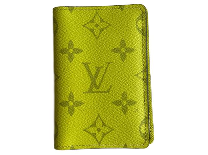 Louis Vuitton Pocket Organizer Gelb Leder  ref.956520
