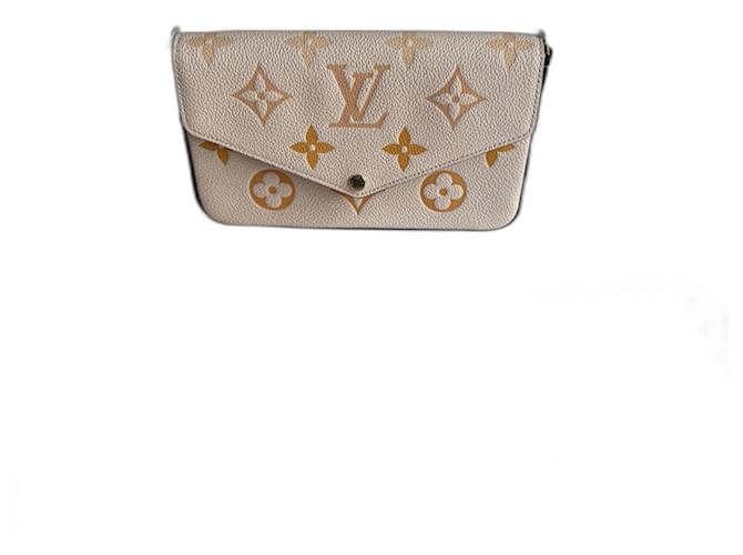 Louis Vuitton Pochette Felicie by the Pool Cream Leather  ref.956534