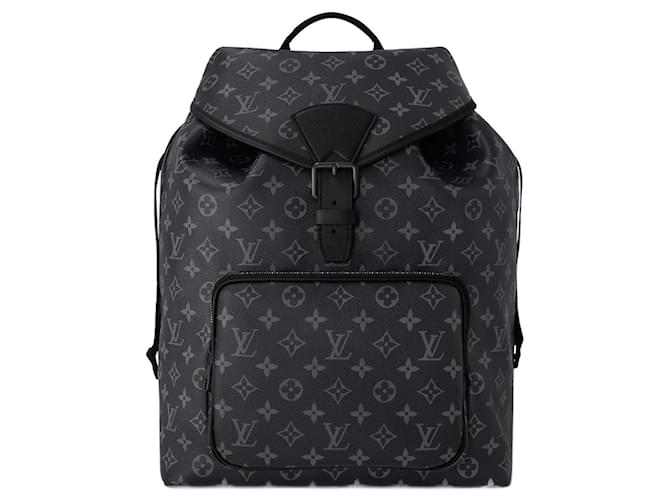 Louis Vuitton LV Montsouris backpack Grey Cloth  ref.956551