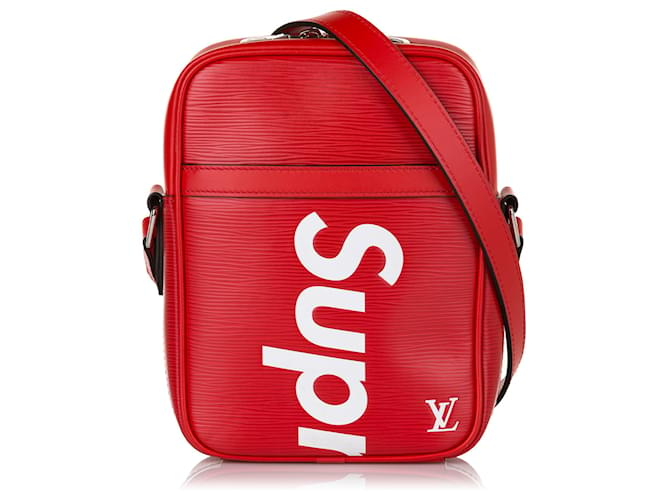 Louis Vuitton Louis Vuitton x Supreme Danube PM Epi Leather Side Bag  Red/White