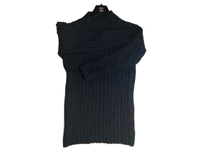 Chanel Knitwear Black Wool  ref.956694