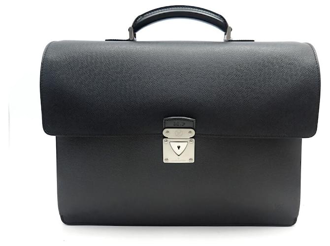 Louis Vuitton Briefcase Backpack Taiga Leather Black