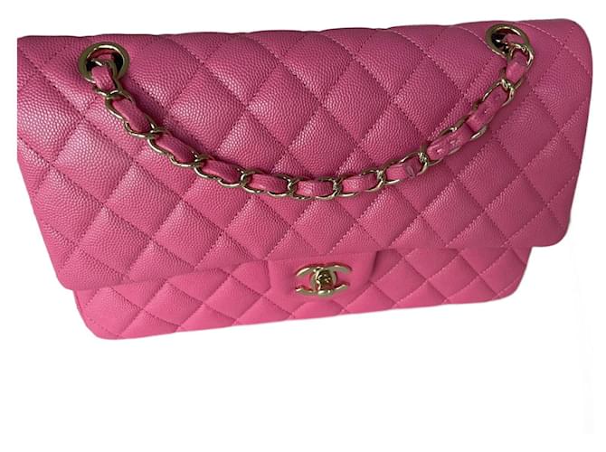 Classic Chanel flap bag Pink Leather ref.956816 - Joli Closet