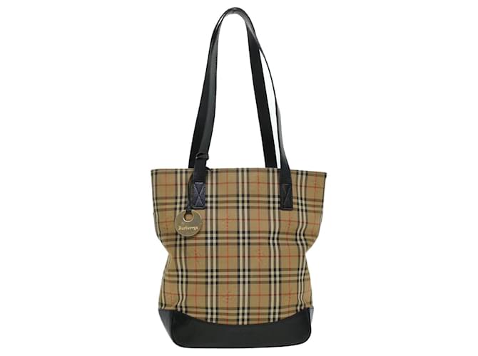 BURBERRY Shoulder Bag PVC Leather Beige Brown Auth 44154 Cloth  ref.956875