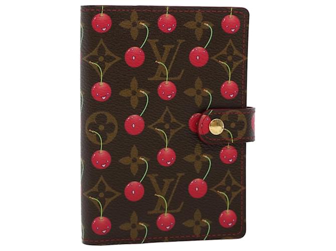 LOUIS VUITTON Monogram Cherry Agenda PM Day Planner Cover R21023 LV Auth 44516a Red  ref.956876