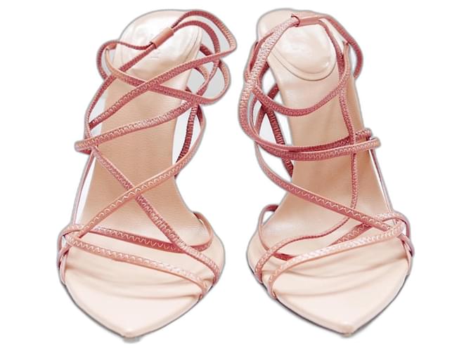 Gucci pointed sole strappy sandals Pink Leather  ref.956915