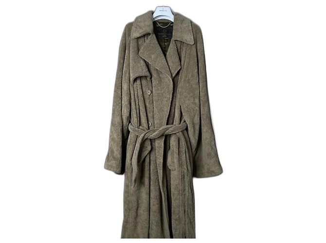 Trench Balenciaga in cotone color sabbia