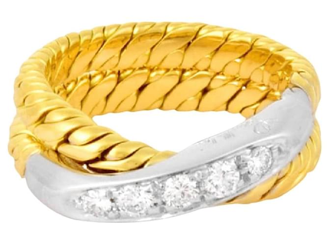 ***Pomellato Gold-Diamant-Bandring Gold hardware Weißgold Gelbes Gold  ref.956974