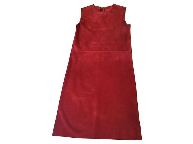 ***Marni Wildlederkleid Rot