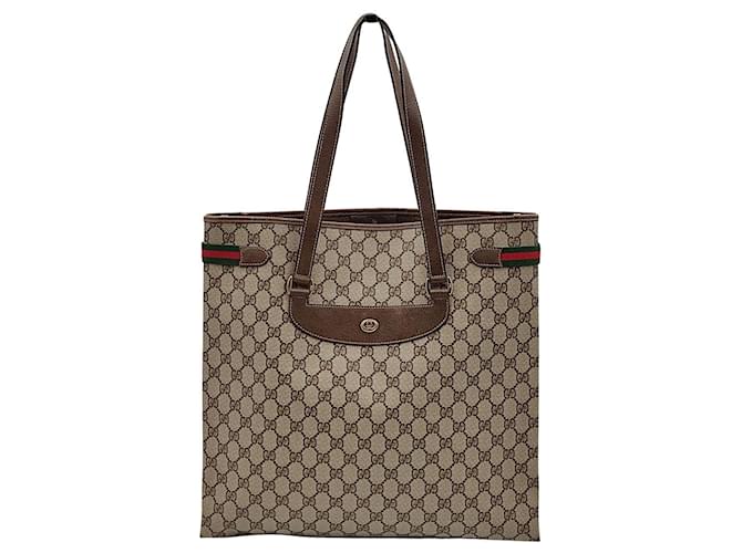 Gucci Shopping bag Ophidia GG tamaño maxi Beige Lienzo  ref.957016