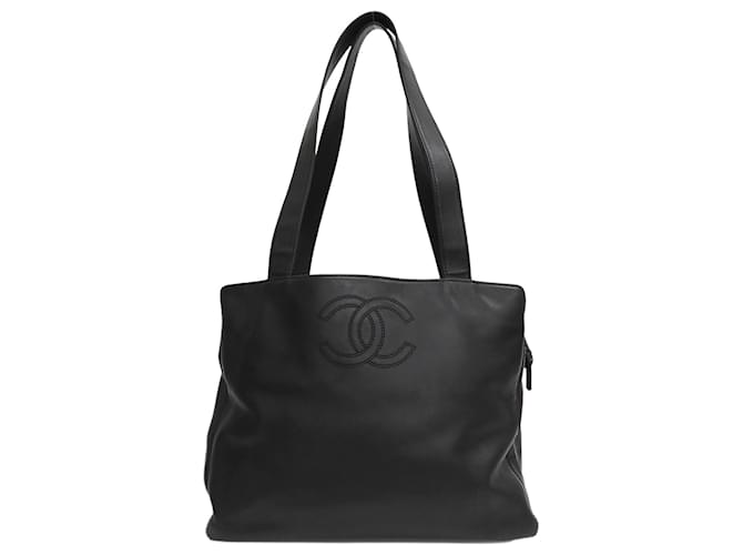 Timeless Chanel Cabas Black Leather  ref.957207