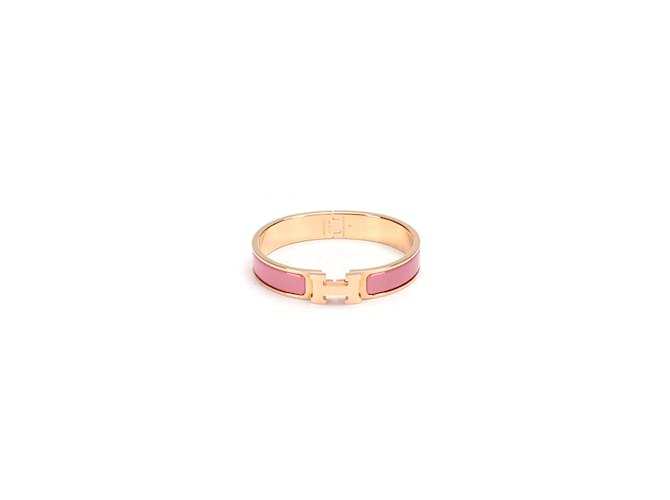 Hermès Clic H Bracelet Pink Steel Metal  ref.957344