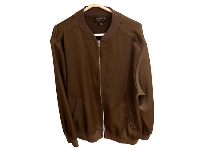 Topshop Satinjacke Khakigrün