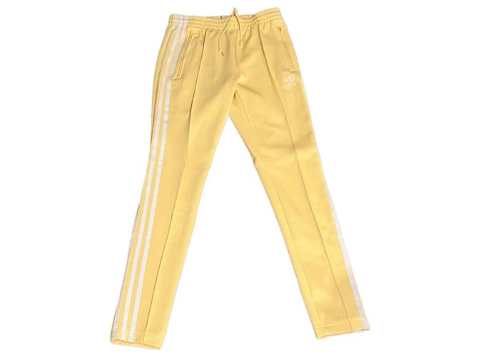 Adidas Pants, leggings Yellow Polyester  ref.957454