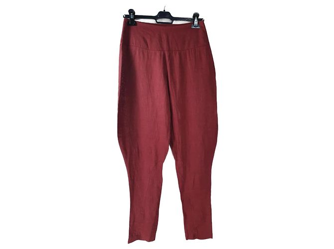 Autre Marque Sarah Pacini Leinenhose Fuchsia Fuschia