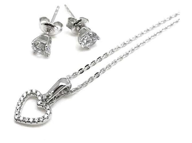 * MICHAEL KORS Necklace & Earrings Set Silvery Silver  ref.957608