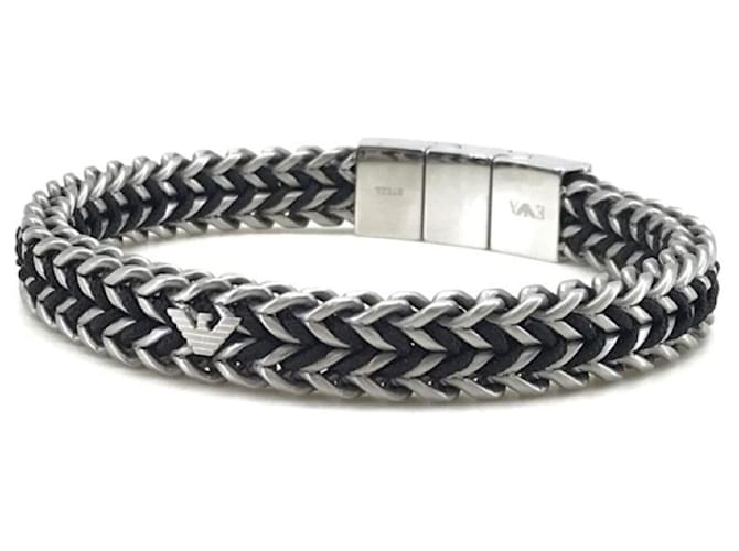 * EMPORIO ARMANI bracelet Black Steel  ref.957616