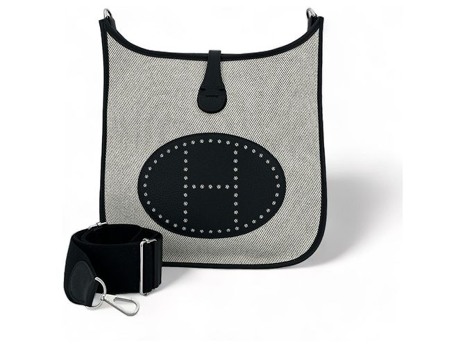 Borsa Hermès Evelyne 29cm Nero Grigio