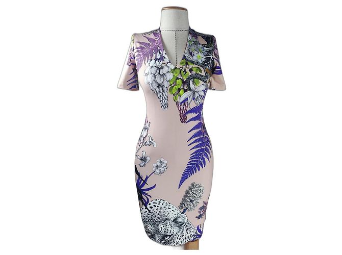 Abito Just Cavalli Multicolore Viscosa ed Elastan Taglia 38