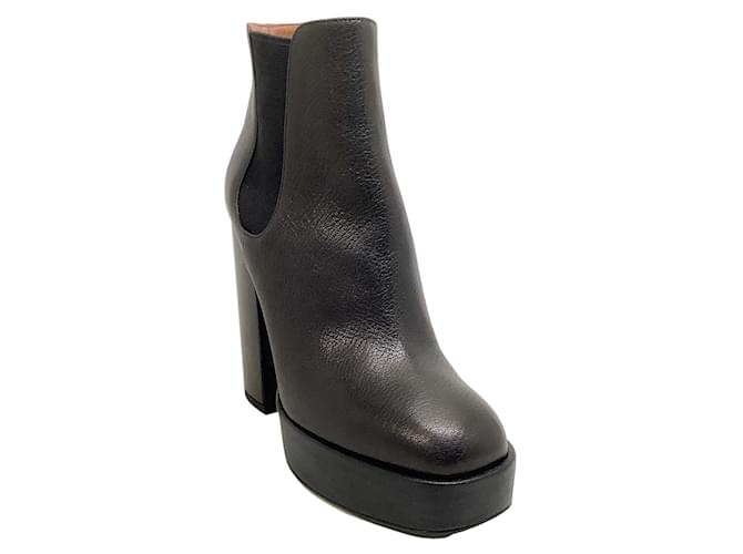 Laurence Dacade Black Leather Rosa Platform Boots  ref.957709