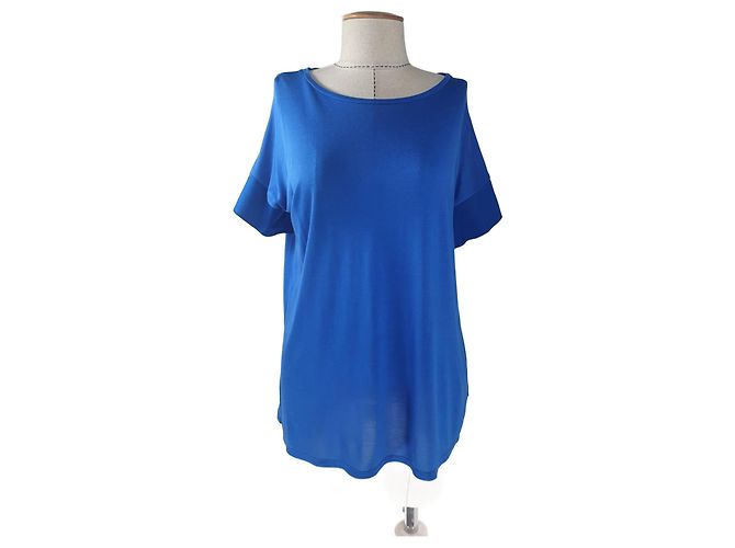 Top Schumacher in seta e modale blu XL