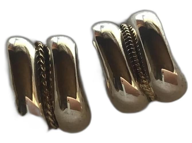 ***Tiffany & Co Vintage Silver and 14K gold earrings Silver hardware Gold hardware Yellow gold  ref.957746