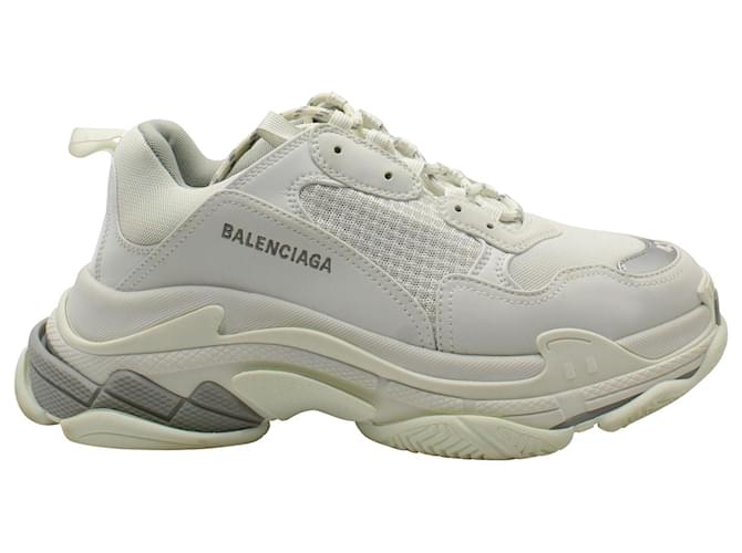 Sneakers basse Balenciaga Triple S in pelle sintetica bianca e rete Bianco Sintetico Finta pelle  ref.957782