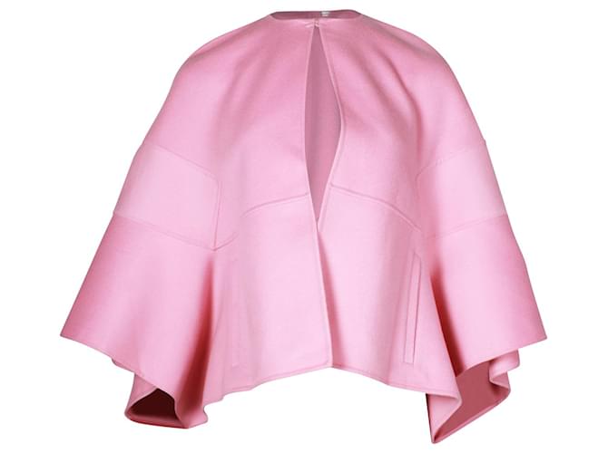 Valentino Garavani Cape Coat in Pink Wool  ref.957803