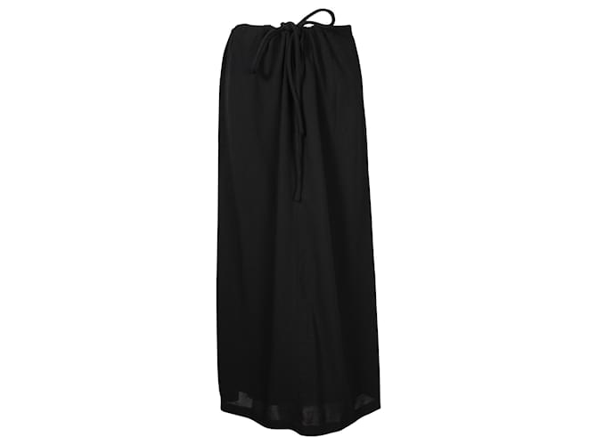 Falda larga Yohji Yamamoto de lana negra Negro Fibra de celulosa  ref.957817