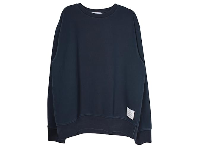 Übergroßes Loopback-Sweatshirt von Thom Browne aus marineblauer Baumwolle  ref.957841