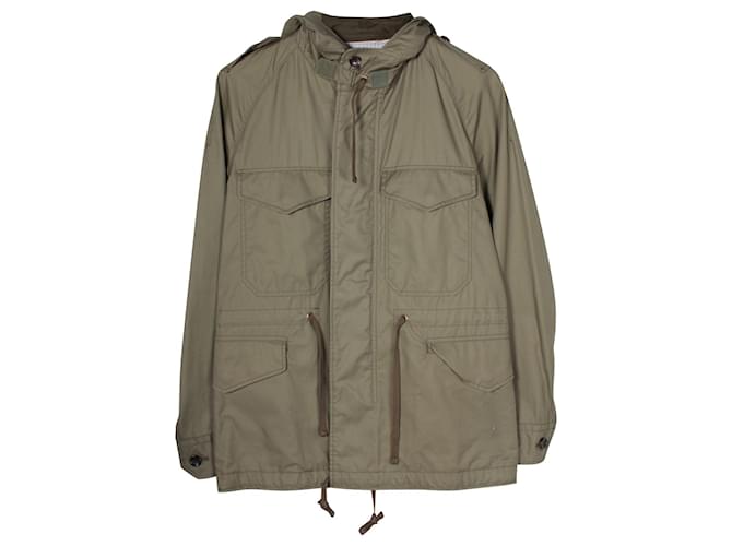 Comme Des Garcons Hooded Parka in Green Cotton  ref.957842