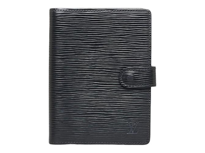 Louis Vuitton Epi Agenda PM R20052 Black Leather Pony-style calfskin  ref.957858