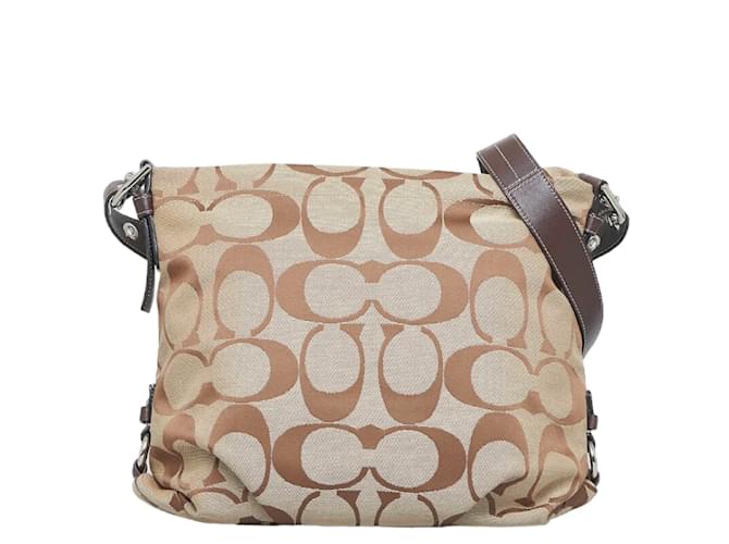 Coach Signature Canvas Crossbody Bag F15067 Brown Cloth ref.957862 Joli Closet