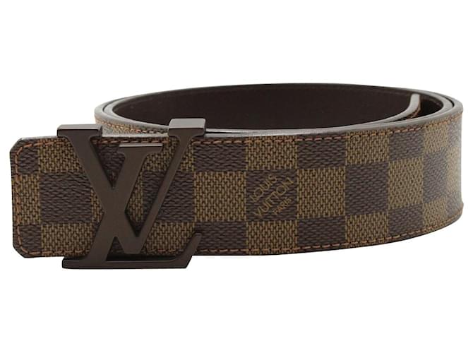 Louis Vuitton LV Buckle Belt in Brown Damier Leather  ref.957970