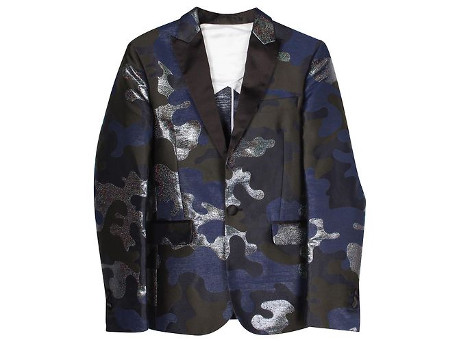 Dsquared2 Camouflage Evening Blazer in Multicolor Polyester