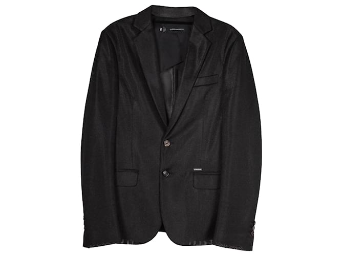 Dsquared2 Semi-sheer Mesh Tailored Blazer in Black Polyester  ref.957975