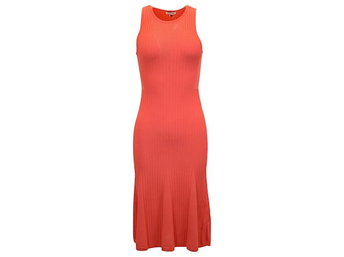 Jason Wu Knitted Sleeveless Maxi Dress in Coral Viscose Cellulose fibre  ref.957984
