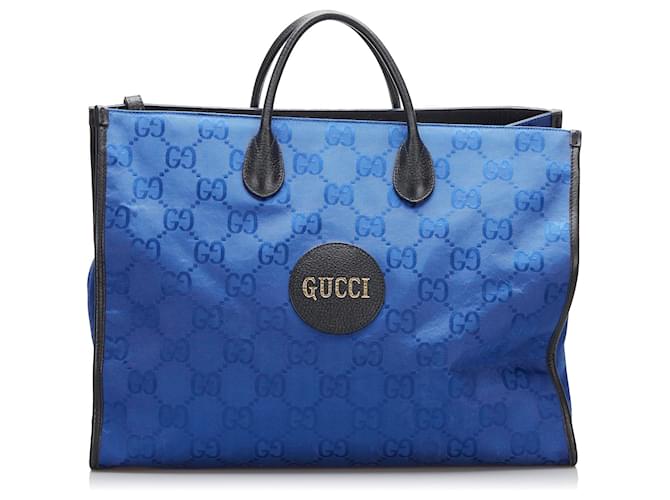 Gucci Blue Large GG Nylon Off the Grid Tote Pony-style calfskin Cloth  ref.958261 - Joli Closet